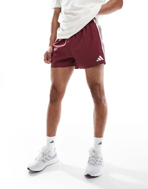 adidas Swim – Röda, 3-tums badshorts med 3 ränder - view 1