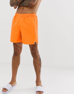 orange adidas swim shorts