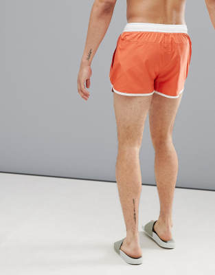 orange adidas swim shorts