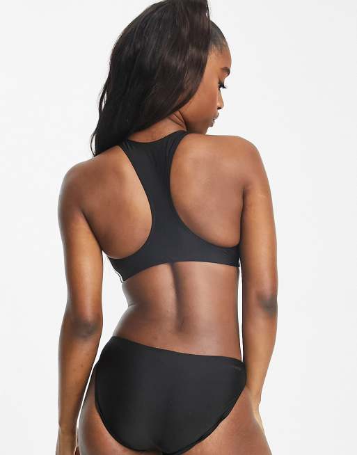 adidas – Swim – Svart bikiniöverdel med brottarrygg, 2 av 4