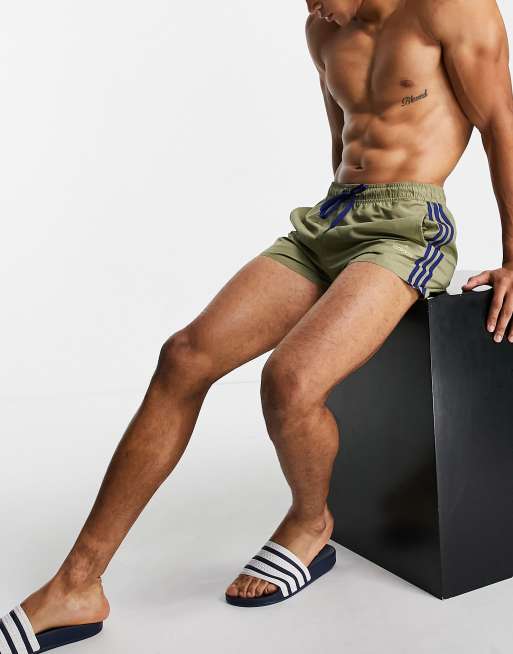 adidas khaki swim shorts
