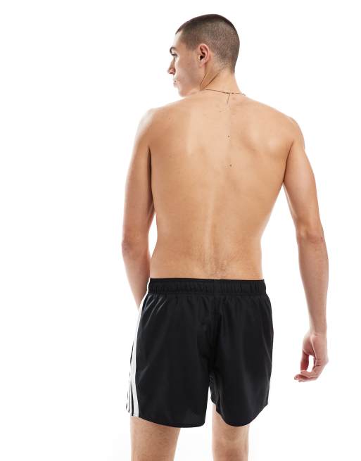 adidas Swimming - Sorte 3-tommers badeshorts med 3 striber, 4 af 5