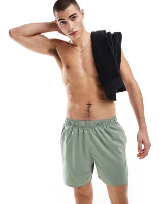 adidas performance adidas Swimming Swim shorts in silver green