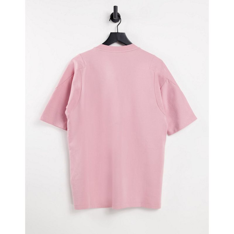 Activewear Top adidas - T-shirt da casa rosa con logo ricamato