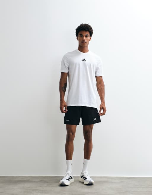 adidas T-shirt da training con stampa sul retro per sollevamento in bianco, 4 di 5