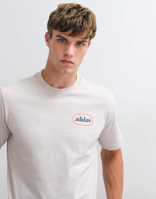 adidas t-shirt d'entraînement avec imprimé au dos en gris, 4 de 5