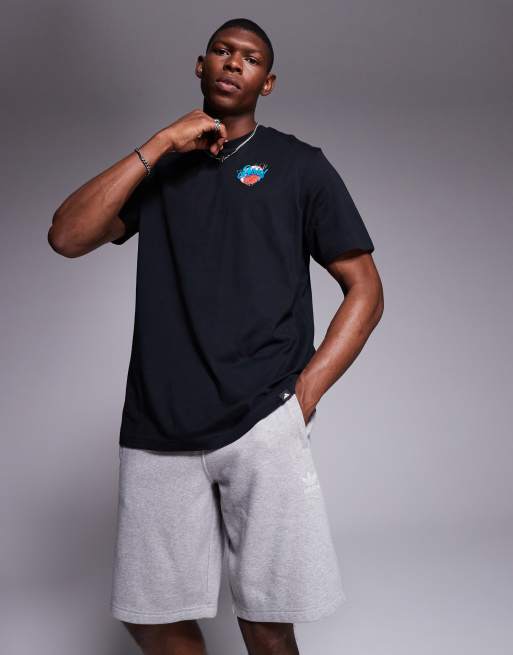 adidas - T-shirt imprimé basketball au dos - Noir délavé, 2 de 4