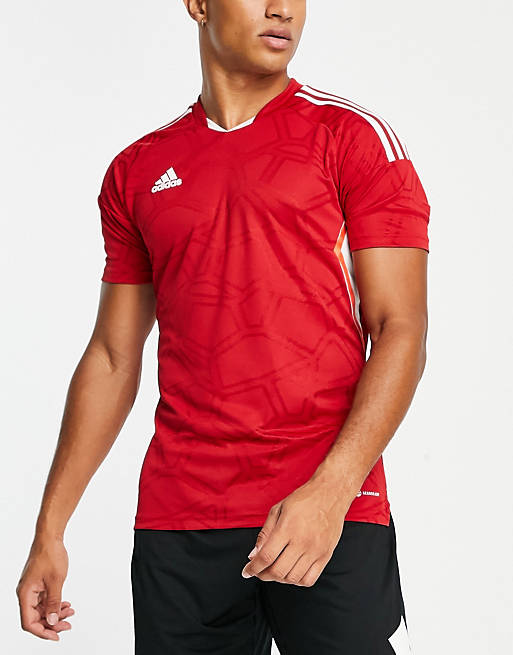 asos.com | adidas – T-Shirt in Fußballtrikot-Optik in Weiß