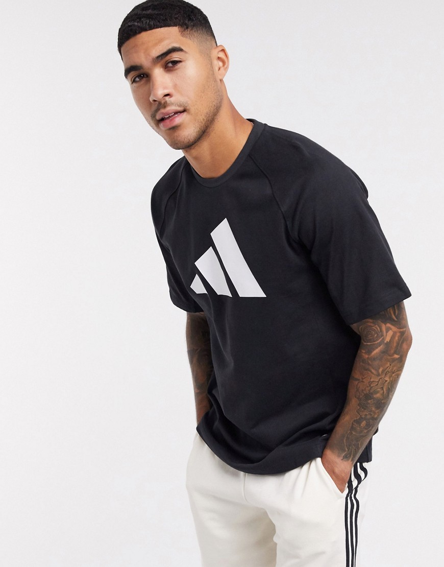 Adidas t-shirt with large logo in black