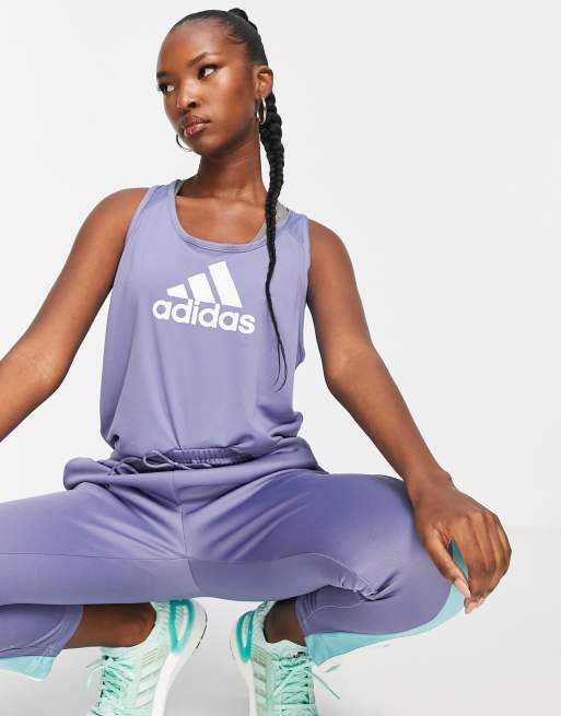 Purple adidas tank on sale top