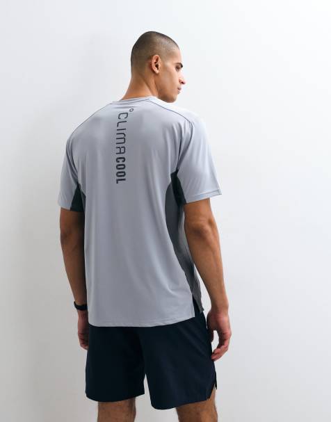 adidas teknisk tränings-t-shirt med blockfärg i grått - view 1