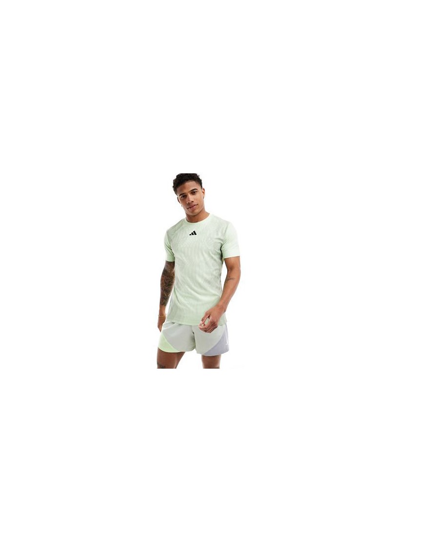 adidas Tennis Airchill pro freelift t-shirt in green