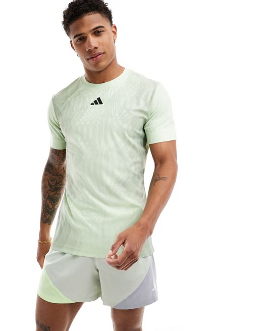 adidas Tennis – Airchill Pro Freelift – T-Shirt in Grün