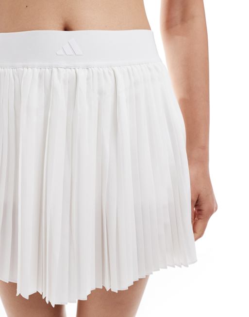 adidas Tennis club pleated skirt in white ASOS