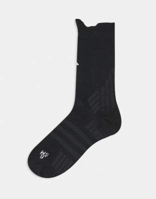 adidas Tennis Cushioned crew socks in black