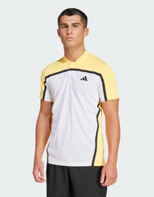 adidas Tennis Heat.rdy Pro FreeLift Polo Shirt in white