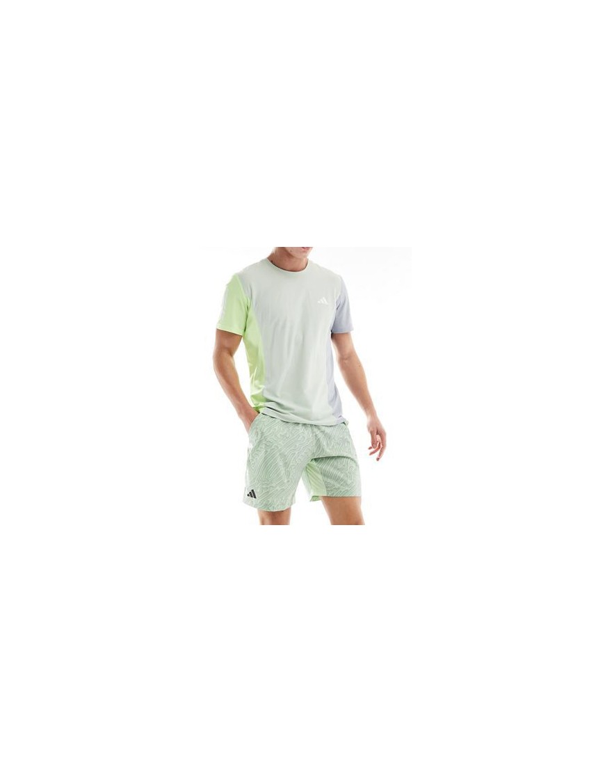 adidas Tennis Heat. rdy pro printed ergo 7-inch shorts in green