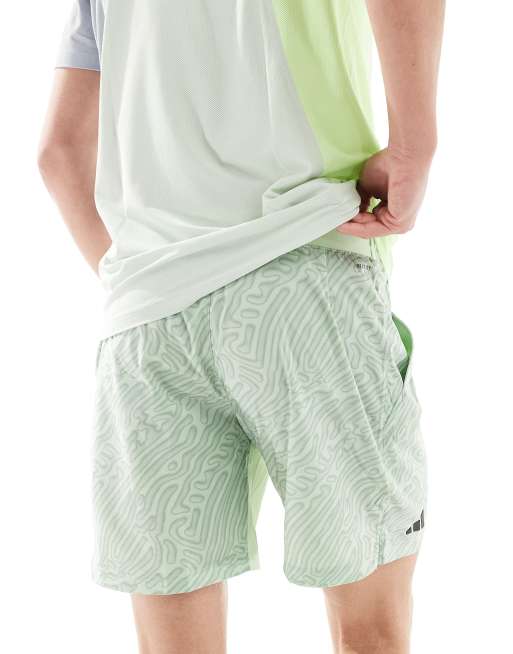 adidas Tennis Heat.rdy pro printed ergo 7-inch shorts in green, 4 of 5