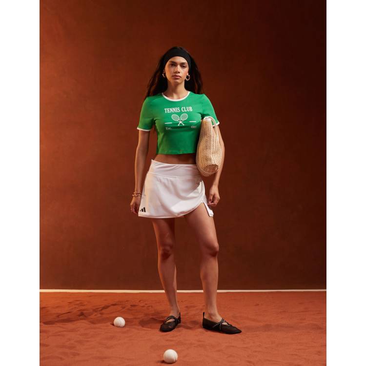 adidas Tennis mini skirt in white ASOS