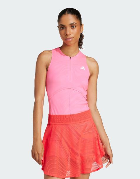adidas Tennis – Pro Climacool – Różowo-czerwony zestaw: body i spódnica - view 1