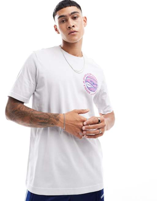 adidas Tennis t-shirt with racket graphic in grey, 2 of 4
