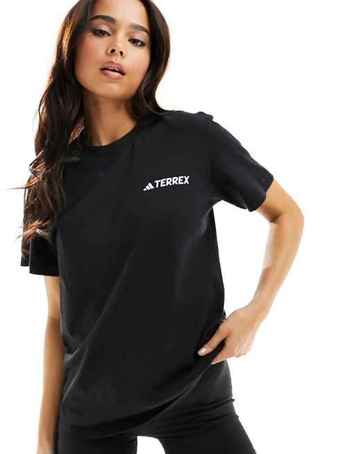 adidas Semi Terex outdoor t-shirt in black