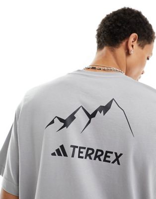 adidas Terex outdoor t-shirt in grey - ASOS Price Checker