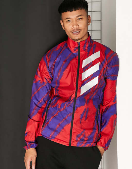 Adidas printed windbreaker sale