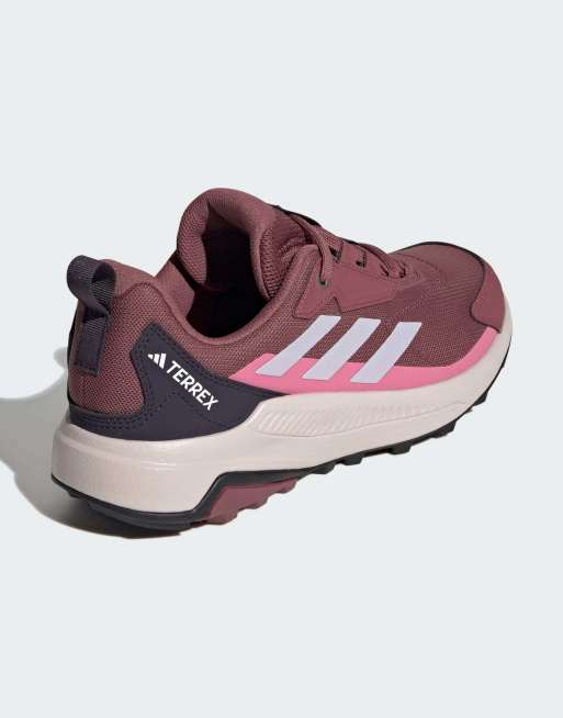 adidas – Terrex Anylander – Bordowo-różowo-srebrne buty trekkingowe, 4 z 5