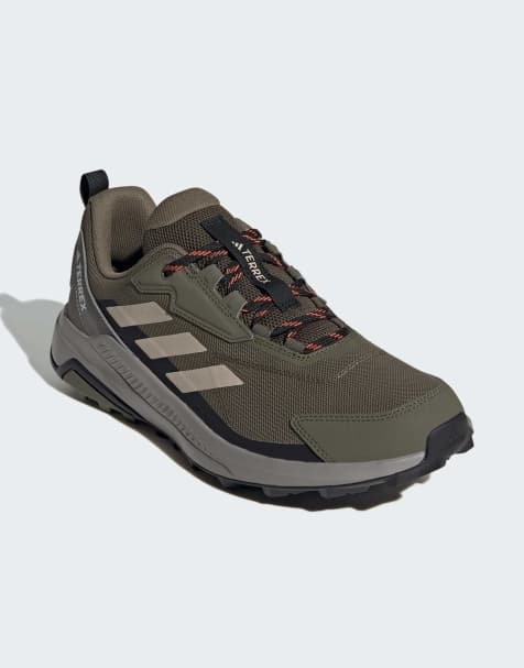 adidas Terrex anylander hiking shoes in green and beige - view 1