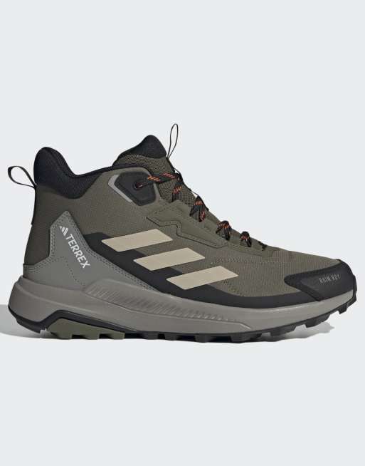 adidas – Terrex anylander mid rain.rdy – Oliwkowo-beżowe buty trekkingowe, 4 z 4