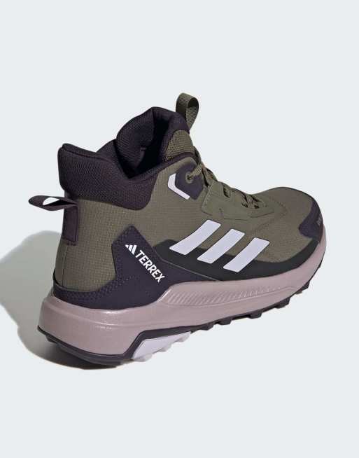 adidas – Terrex anylander mid rain.rdy – Oliwkowo-srebrne buty trekkingowe, 2 z 4