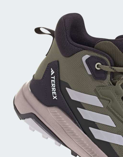 adidas – Terrex anylander mid rain.rdy – Oliwkowo-srebrne buty trekkingowe, 4 z 4