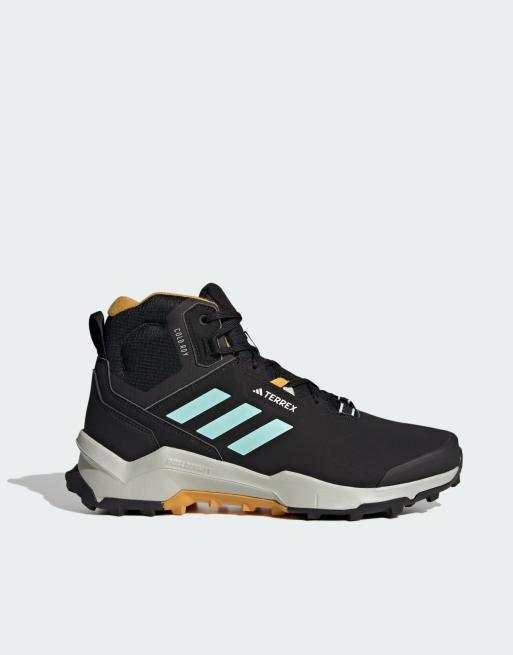 adidas terrex ax4 mid beta hiking boot in black and aqua ASOS