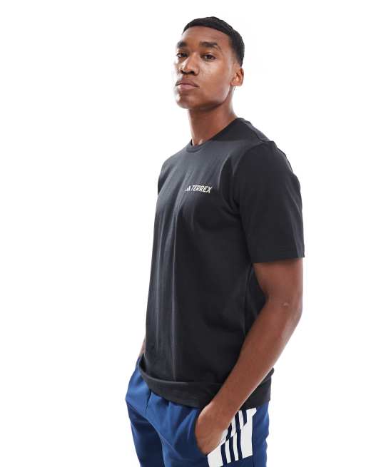 adidas Terrex Back Graphic t-shirt in black, 3 of 4