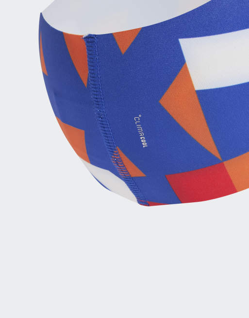 adidas Terrex – climacool – Stirnband in Semi Lucid Blue und Semi Impact Orange mit Grafikmuster, 2 von 3