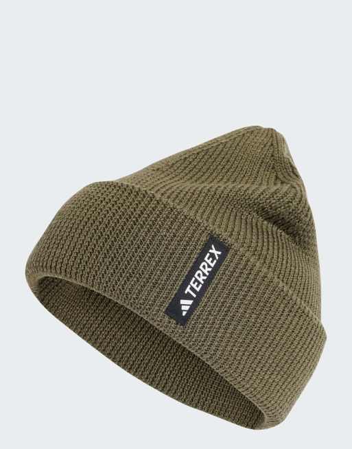 adidas - Terrex Cold.Rdy - Beanie van merinowol in olijfgroene strata / zwart / wit