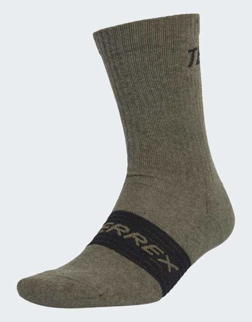 adidas Terrex - Confezione da 3 paia di calzini multicolore verde oliva