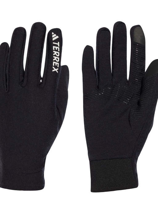 adidas Terrex – Czarne rękawiczki z wełny merino