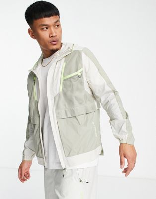 adidas Terrex zip up windbreaker jacket in beige - ASOS Price Checker