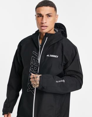 ginder Spaans Heel veel goeds adidas Terrex Gore-Tex Paclite rain jacket in black | ASOS