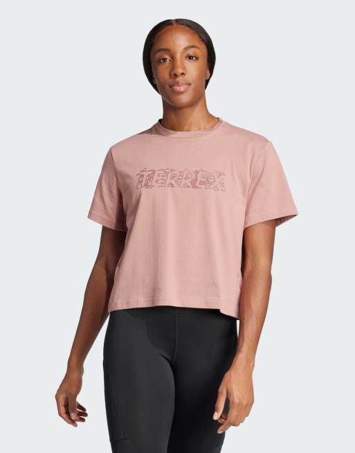 adidas Terrex – Grafik-T-Shirt in Warm Clay