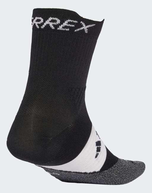 adidas – Terrex heat.rdy trail running agravic – Biało-czarne skarpetki z logo