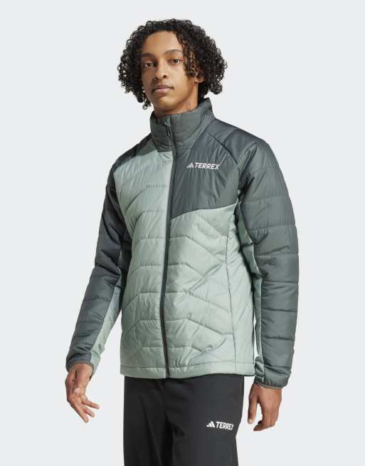 adidas Terrex – Kurtka z syntetyczną izolacją w kolorze srebrnozielonym i zielonym