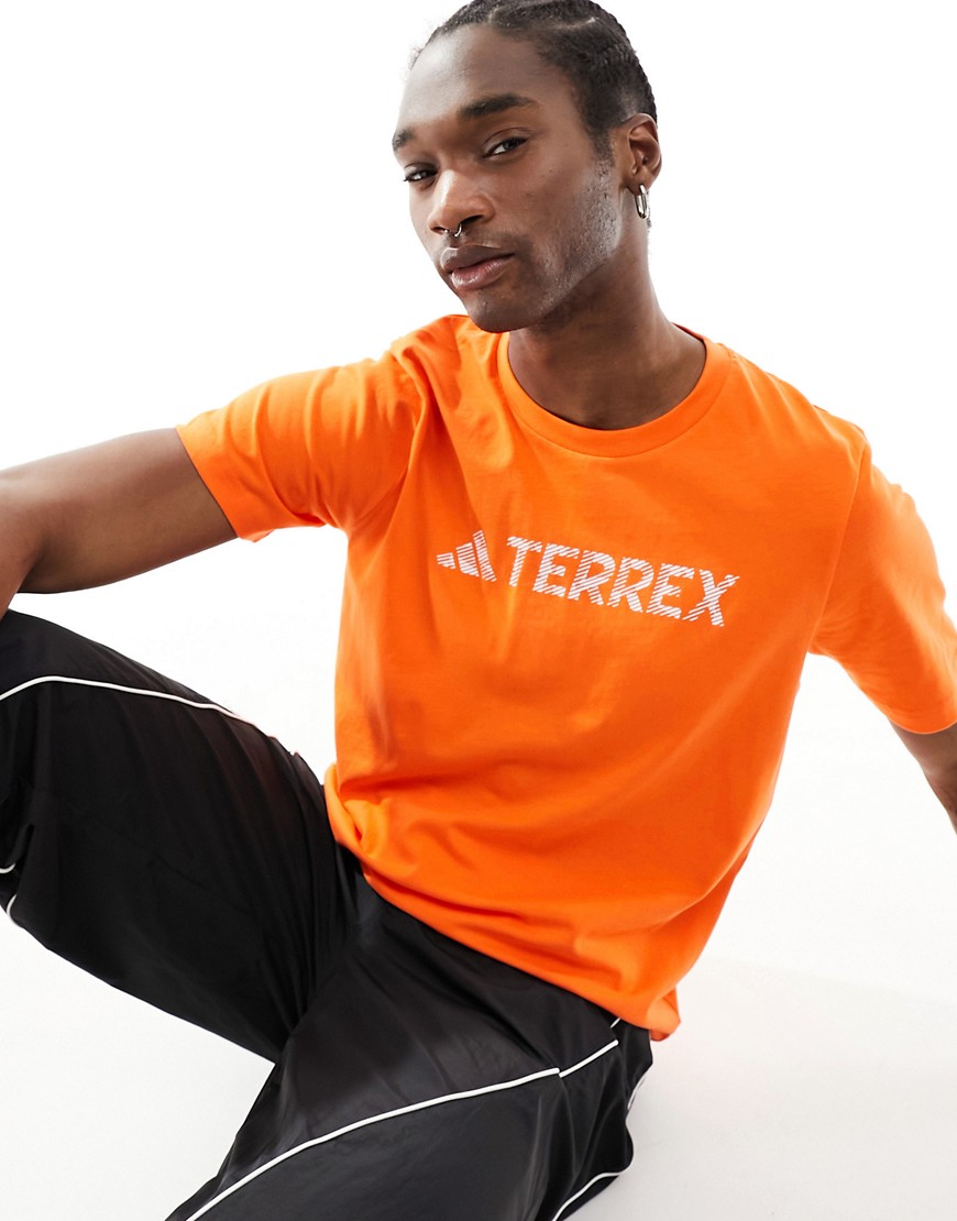 adidas Terrex logo t-shirt in orange