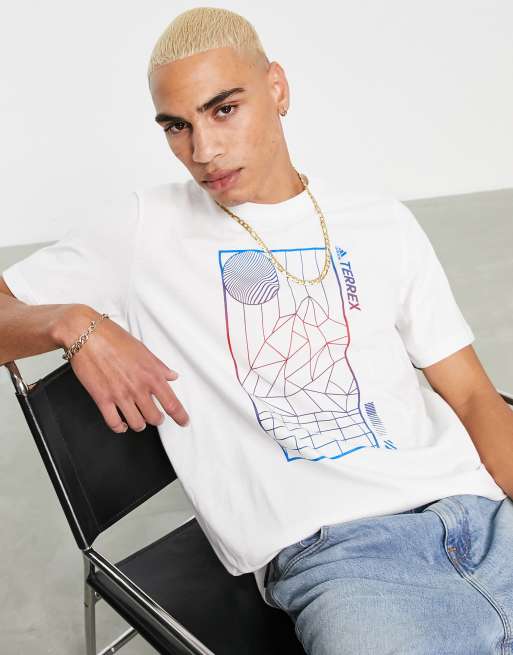 adidas Terrex map graphic t-hirt in white