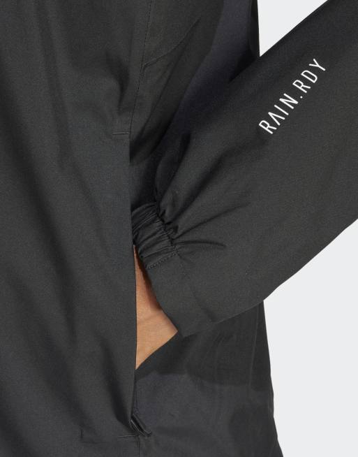 adidas Terrex multi 2l rain.rdy jacket in black / black
