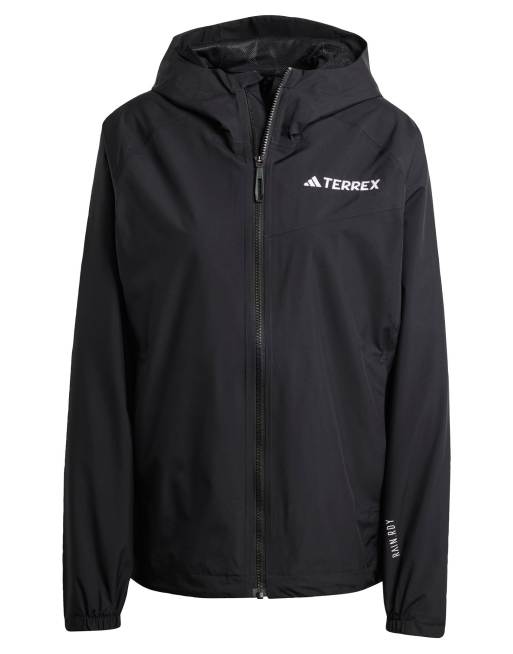 adidas Terrex multi 2l rain.rdy jacket in black / black