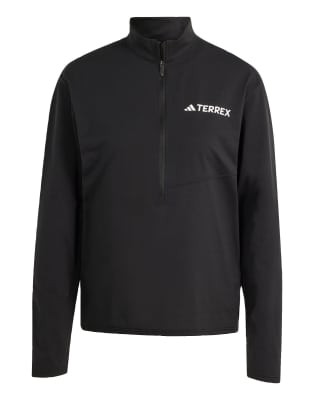 adidas - Terrex Multi Climacool - Langarm-Shirt in Schwarz mit kurzem Reißverschluss