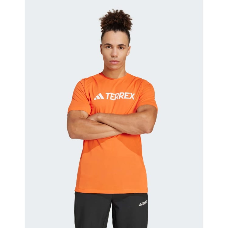 adidas Terrex Multi Climacool logo tech tee in semi impact